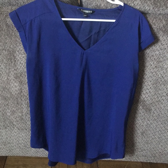 Express Navy Blue Blouse - Picture 1 of 4